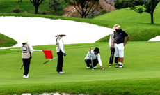 Một sân golf ở Vĩnh Phúc. 
